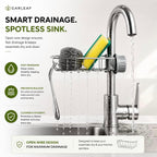 Adjustable Sink Faucet Storage Rack | Kitchen Sponge Holder & Drain Organizer