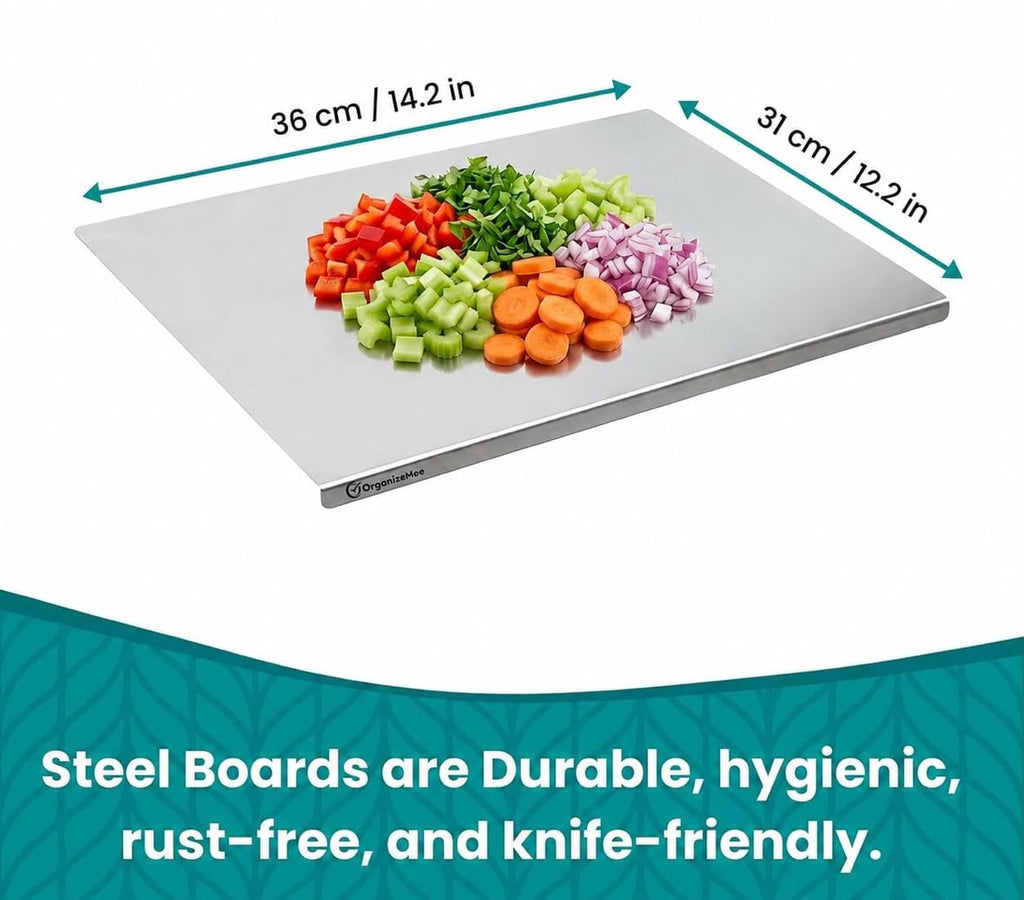 Stainless Steel Cutting Board | Premium Rust-Free Chopping Board for Kitchen