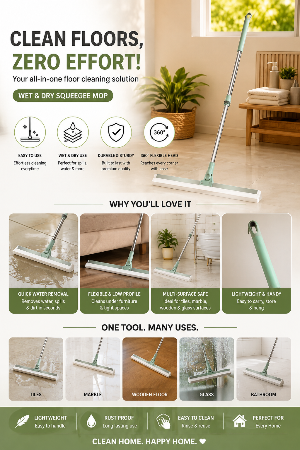 Flexible wiper - Clean Every Corner Easily✨
